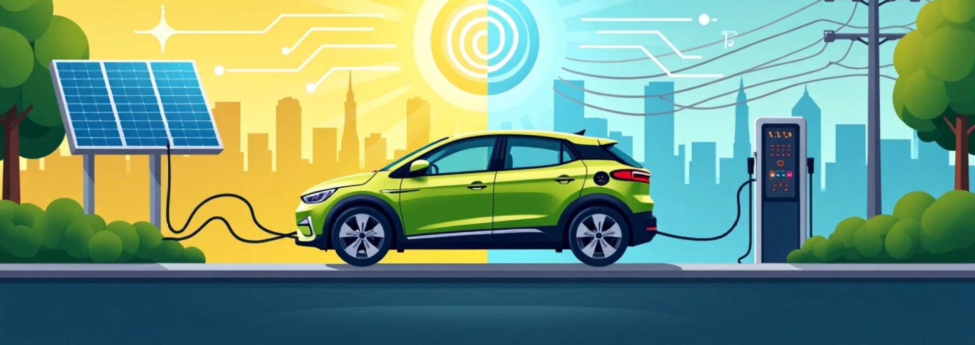 Carga solar frente a carga de red